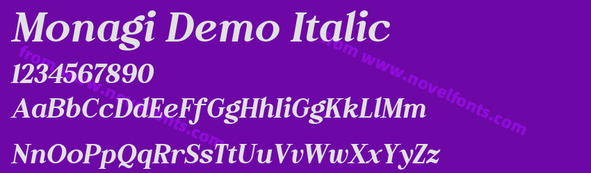 Monagi Demo ItalicPreview Monagi Demo ItalicPreview