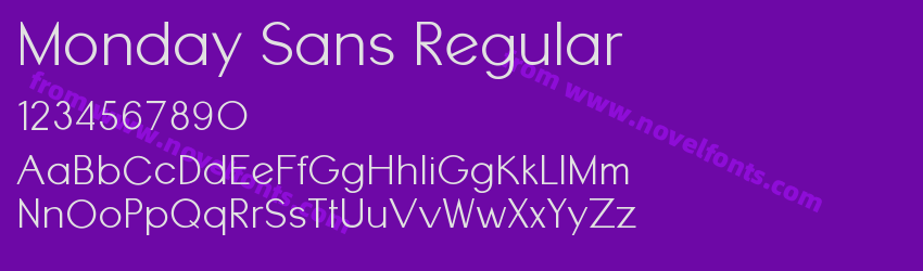 Monday Sans RegularPreview Monday Sans RegularPreview