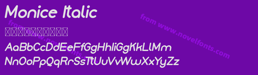 Monice ItalicPreview Monice ItalicPreview