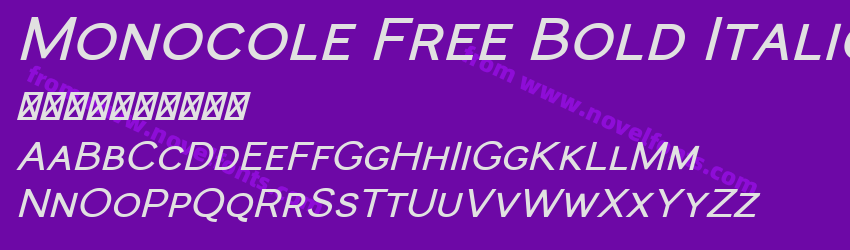 Monocole Free Bold ItalicPreview Monocole Free Bold ItalicPreview