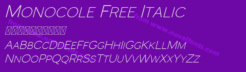 Monocole Free ItalicPreview Monocole Free ItalicPreview