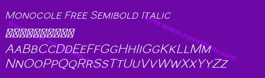 Monocole Free Semibold ItalicPreview Monocole Free Semibold ItalicPreview