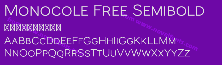 Monocole Free SemiboldPreview Monocole Free SemiboldPreview