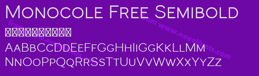 Monocole Free SemiboldPreview Monocole Free SemiboldPreview