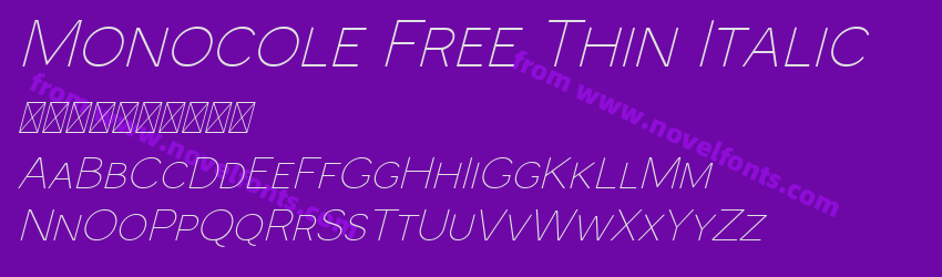 Monocole Free Thin ItalicPreview Monocole Free Thin ItalicPreview