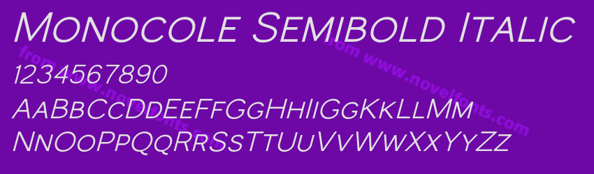 Monocole Semibold ItalicPreview Monocole Semibold ItalicPreview