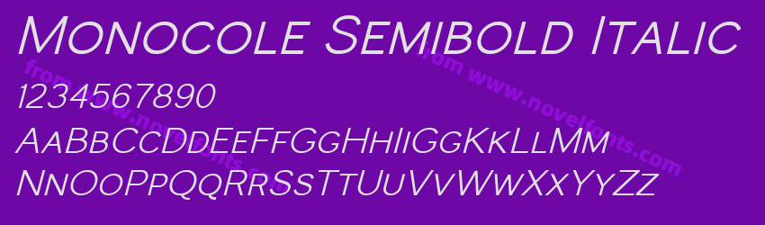 Monocole Semibold ItalicPreview Monocole Semibold ItalicPreview