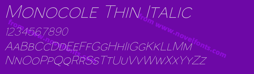 Monocole Thin ItalicPreview Monocole Thin ItalicPreview