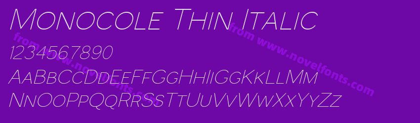 Monocole Thin ItalicPreview Monocole Thin ItalicPreview