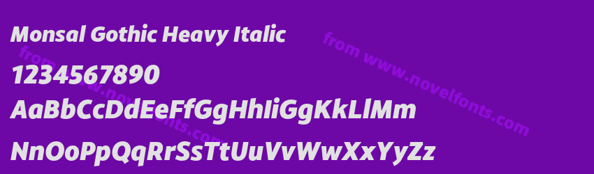 Monsal Gothic Heavy ItalicPreview