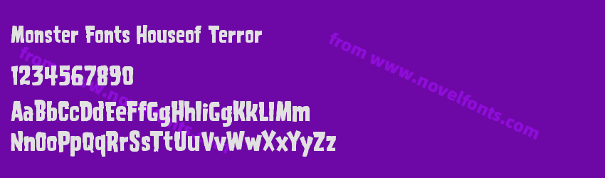 Monster Fonts Houseof TerrorPreview Monster Fonts Houseof TerrorPreview