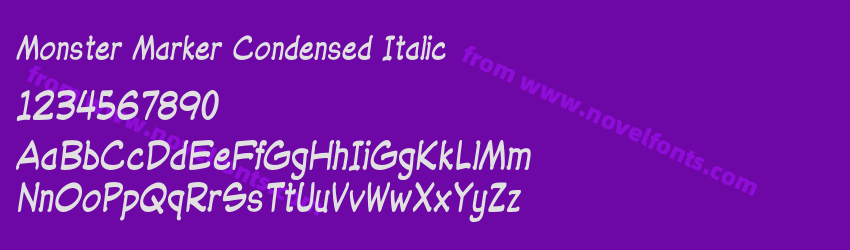 Monster Marker Condensed ItalicPreview Monster Marker Condensed ItalicPreview