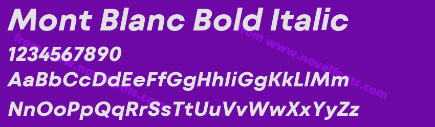 Mont Blanc Bold ItalicPreview Mont Blanc Bold ItalicPreview