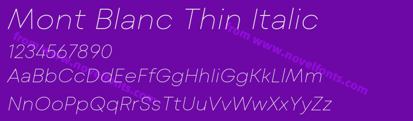 Mont Blanc Thin ItalicPreview Mont Blanc Thin ItalicPreview
