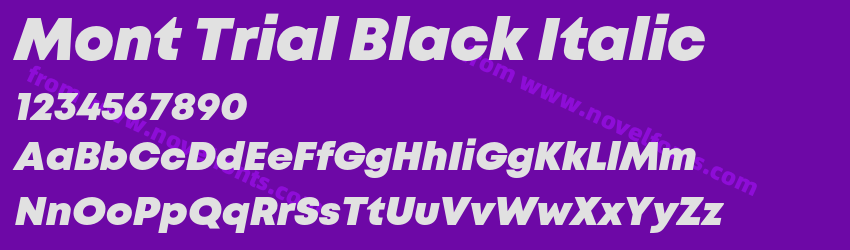 Mont Trial Black ItalicPreview Mont Trial Black ItalicPreview