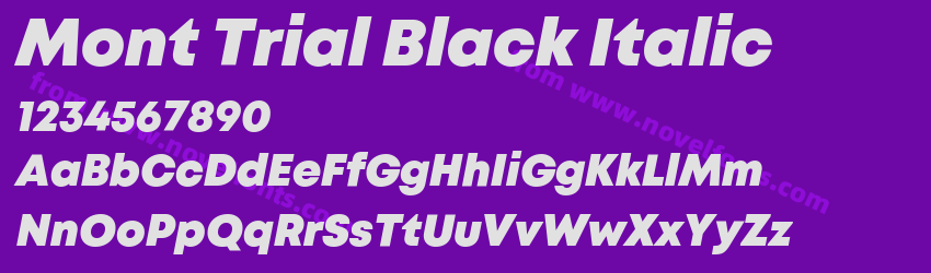 Mont Trial Black ItalicPreview Mont Trial Black ItalicPreview