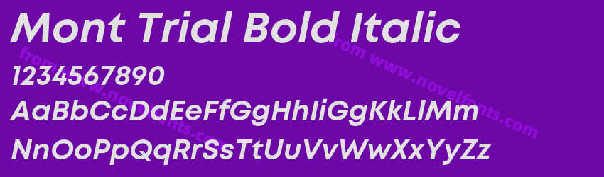Mont Trial Bold ItalicPreview Mont Trial Bold ItalicPreview