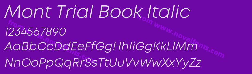 Mont Trial Book ItalicPreview Mont Trial Book ItalicPreview