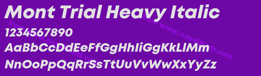 Mont Trial Heavy ItalicPreview Mont Trial Heavy ItalicPreview