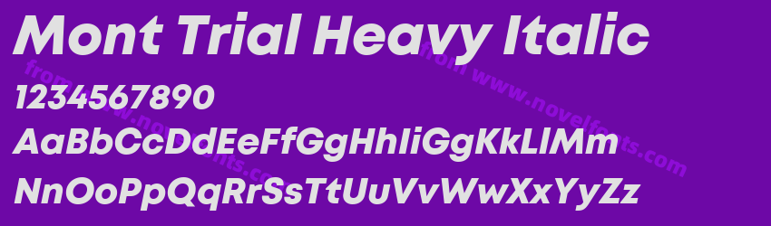 Mont Trial Heavy ItalicPreview Mont Trial Heavy ItalicPreview