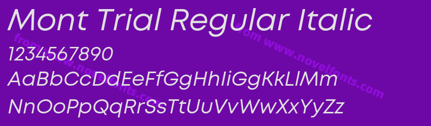 Mont Trial Regular ItalicPreview Mont Trial Regular ItalicPreview