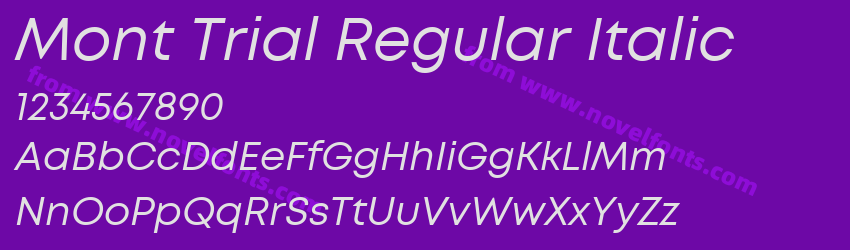 Mont Trial Regular ItalicPreview Mont Trial Regular ItalicPreview