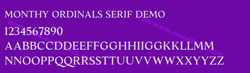 Monthy Ordinals Serif DEMOPreview Monthy Ordinals Serif DEMOPreview