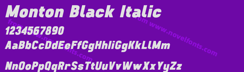 Monton Black ItalicPreview Monton Black ItalicPreview