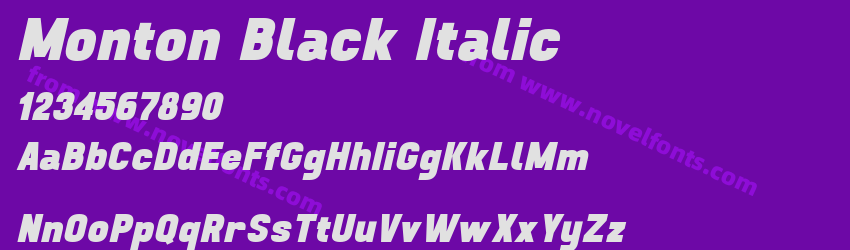 Monton Black ItalicPreview Monton Black ItalicPreview