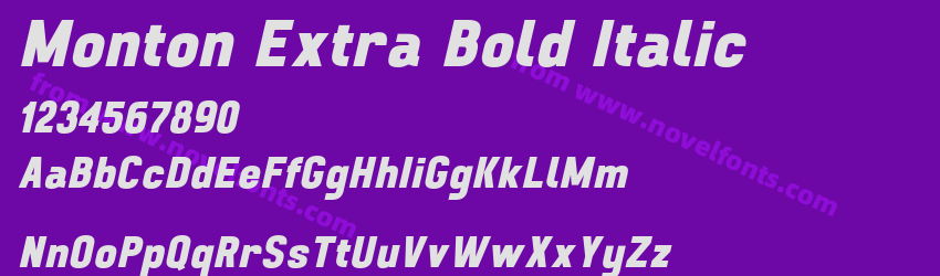 Monton Extra Bold ItalicPreview Monton Extra Bold ItalicPreview