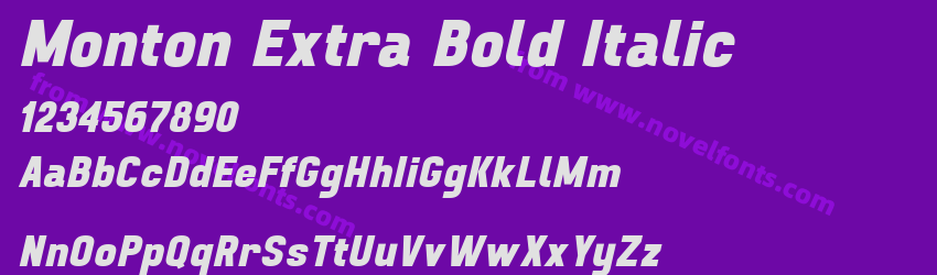 Monton Extra Bold ItalicPreview Monton Extra Bold ItalicPreview