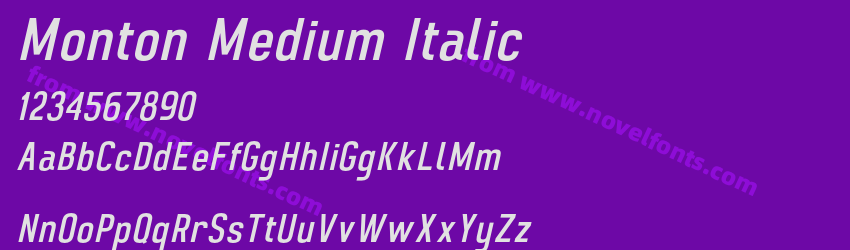 Monton Medium ItalicPreview Monton Medium ItalicPreview
