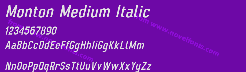 Monton Medium ItalicPreview Monton Medium ItalicPreview