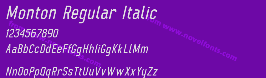 Monton Regular ItalicPreview Monton Regular ItalicPreview