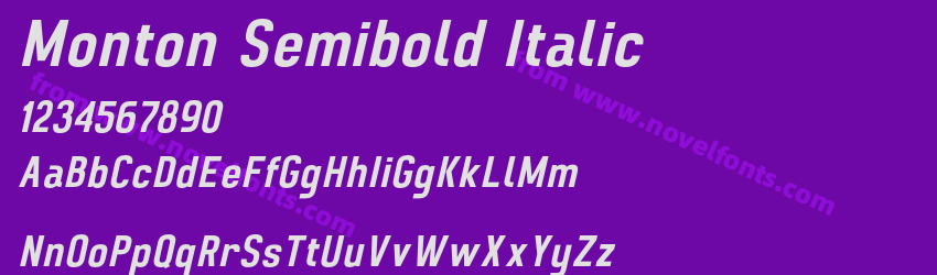 Monton Semibold ItalicPreview Monton Semibold ItalicPreview
