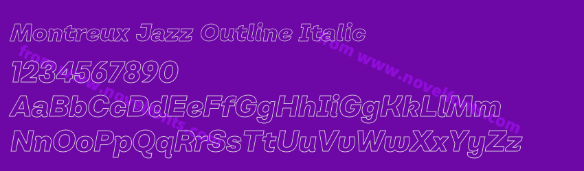 Montreux Jazz Outline ItalicPreview Montreux Jazz Outline ItalicPreview