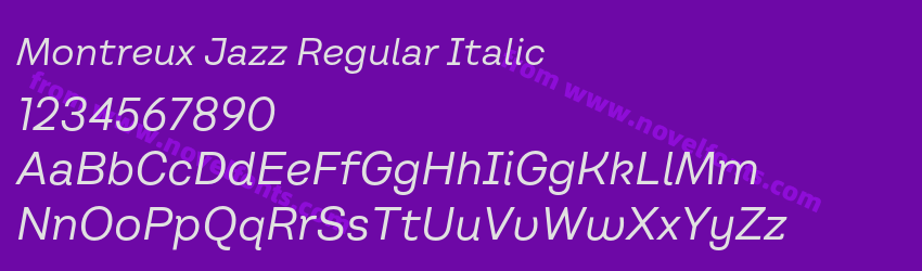 Montreux Jazz Regular ItalicPreview Montreux Jazz Regular ItalicPreview