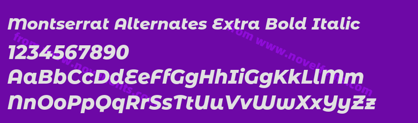 Montserrat Alternates Extra Bold ItalicPreview Montserrat Alternates Extra Bold ItalicPreview