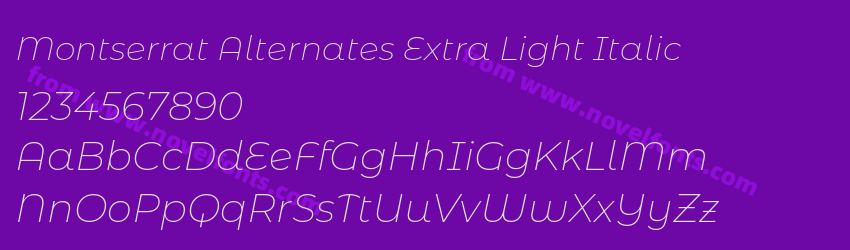 Montserrat Alternates Extra Light ItalicPreview Montserrat Alternates Extra Light ItalicPreview