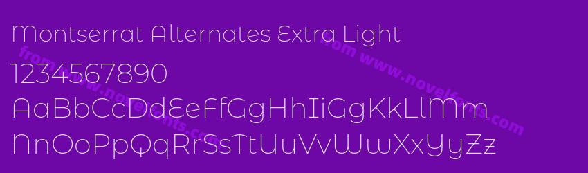 Montserrat Alternates Extra LightPreview Montserrat Alternates Extra LightPreview