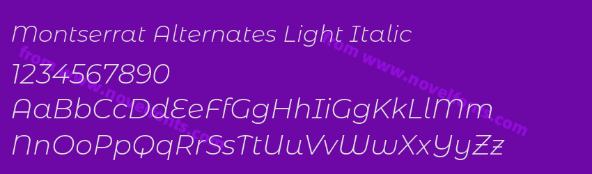 Montserrat Alternates Light ItalicPreview Montserrat Alternates Light ItalicPreview