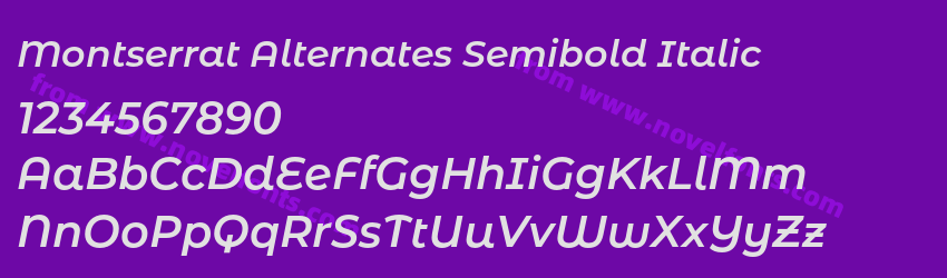 Montserrat Alternates Semibold ItalicPreview Montserrat Alternates Semibold ItalicPreview