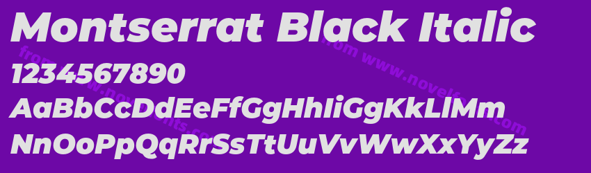 Montserrat Black ItalicPreview Montserrat Black ItalicPreview