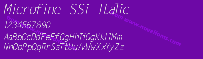 Microfine SSi ItalicPreview