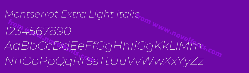 Montserrat Extra Light ItalicPreview Montserrat Extra Light ItalicPreview