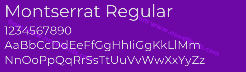 Montserrat RegularPreview Montserrat RegularPreview