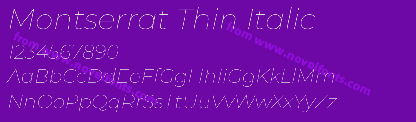 Montserrat Thin ItalicPreview Montserrat Thin ItalicPreview