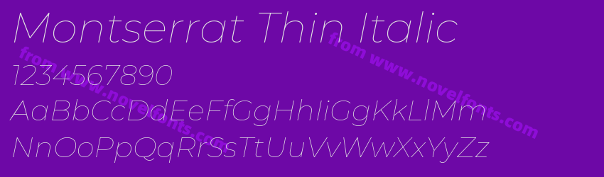 Montserrat Thin ItalicPreview Montserrat Thin ItalicPreview