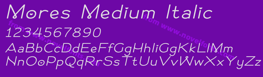 Mores Medium ItalicPreview Mores Medium ItalicPreview