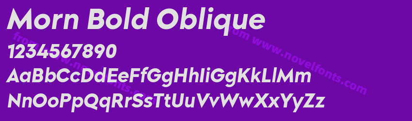 Morn Bold ObliquePreview Morn Bold ObliquePreview